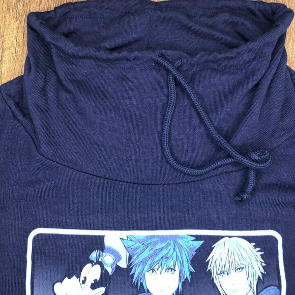 Disney Kingdom Hearts Keyblade Crew Women's Cowl Neck Long Sleeve Top Small - Picture 4 of 6